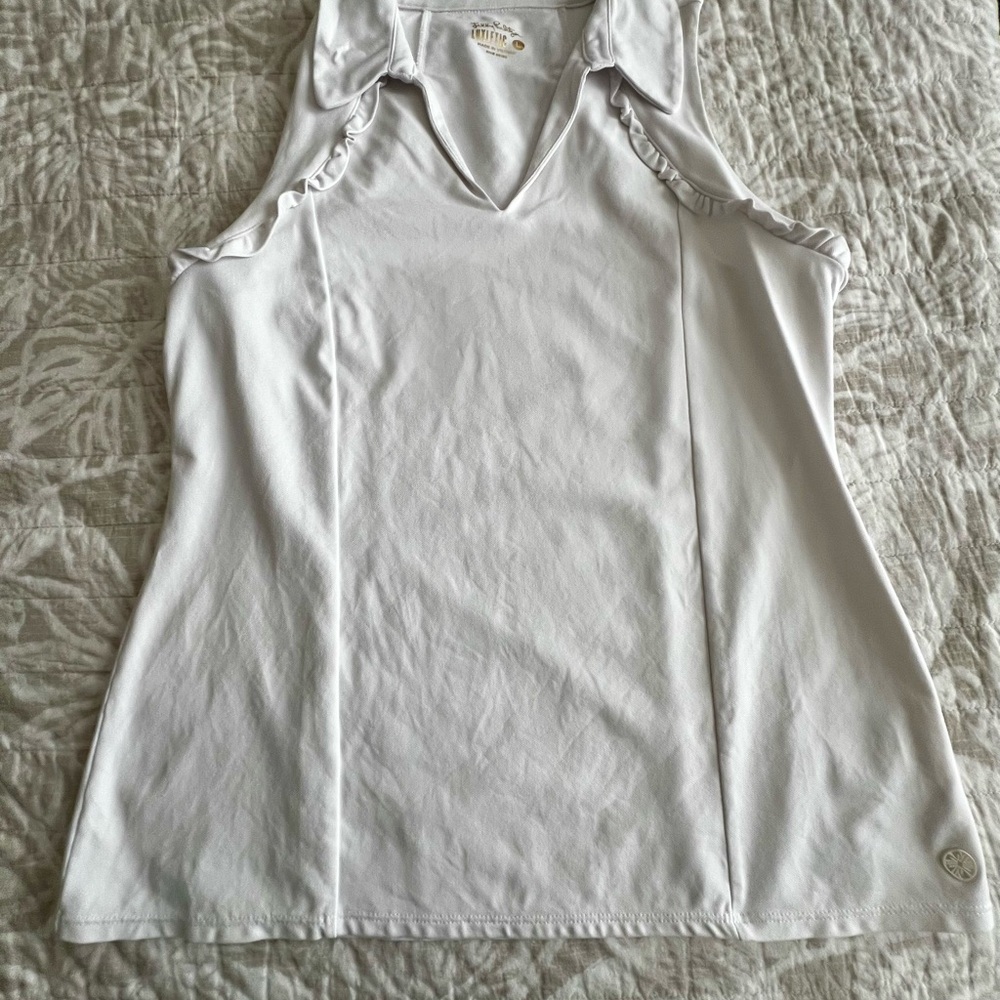 Lilly Pulitzer White Sleeveless Tank Top